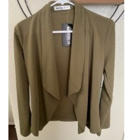 Doubleju Lightweight Open Front Blazer Size M - Picture 1 of 8